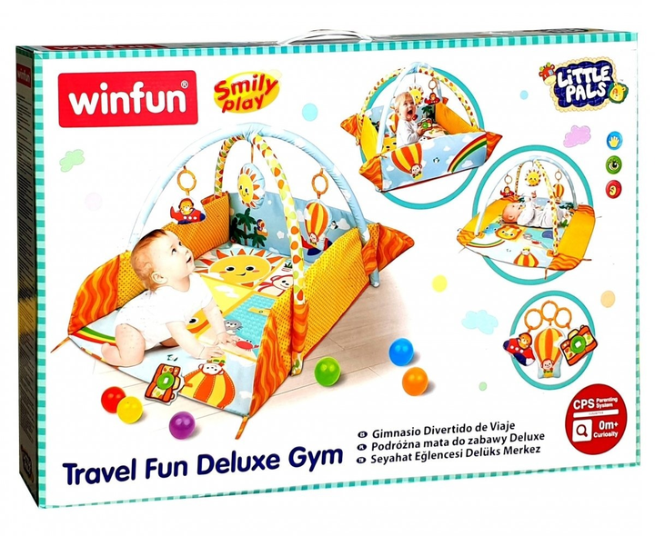 Mata-leżanka dla niemowlaka Smily Play słoneczna podróżna K5531 (4895038502741) - obraz 1