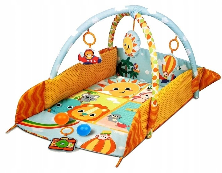 Mata-leżanka dla niemowlaka Smily Play słoneczna podróżna K5531 (4895038502741) - obraz 3