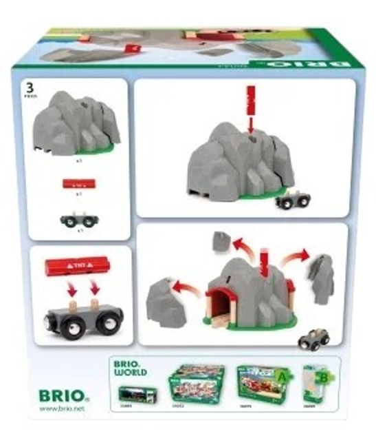 Залізниця Brio 36044 World Вибуховий тунель (7312350360448) - зображення 8