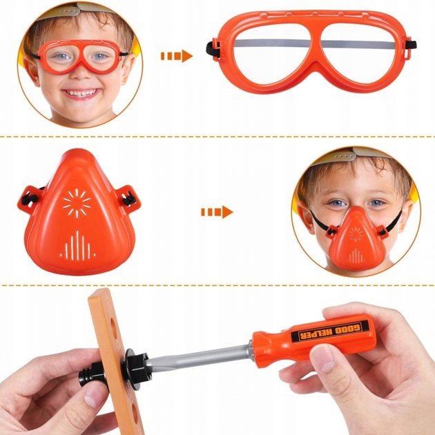 Мобільна скриня для інструментів дитяча Woopie 2 в 1 65 елементів (5906280653545) - зображення 5