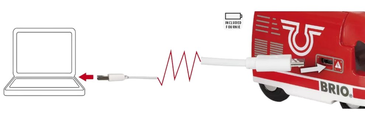 Залізниця Brio 33746 Червоний локомотив з USB (7312350337464) - зображення 5