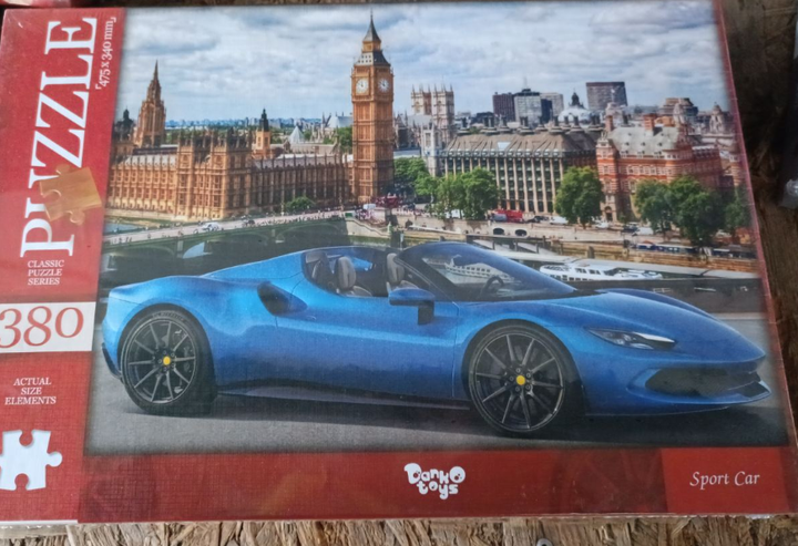 Пазли 380 елементів Cport Car Синя спортивна машина Danko Toys - зображення 2