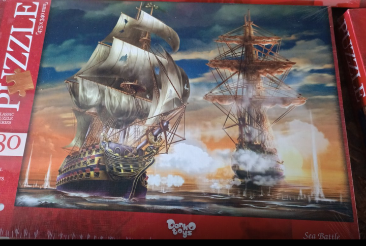Пазли 380 елементів Sea battle Морський бій Danko Toys C380-06-08 - зображення 3