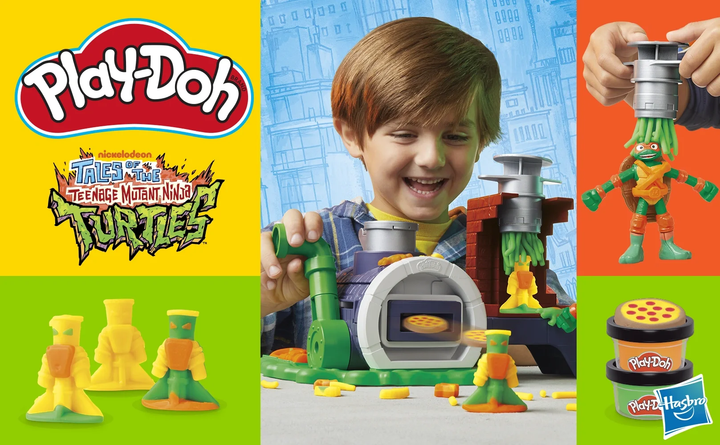 Набір Hasbro Play-Doh Teenage Mutant Ninja Turtle Slice and Blast Pizza G1829 (5010996330154) - зображення 10