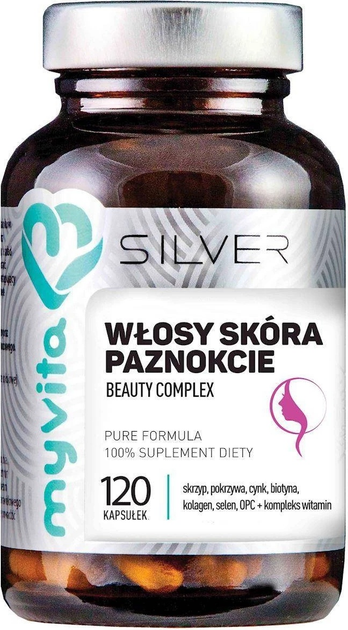 Suplement diety MyVita Silver Beauty Complex Włosy, Skóra i Paznokcie 120 kapsułek (5903021591036) - obraz 1