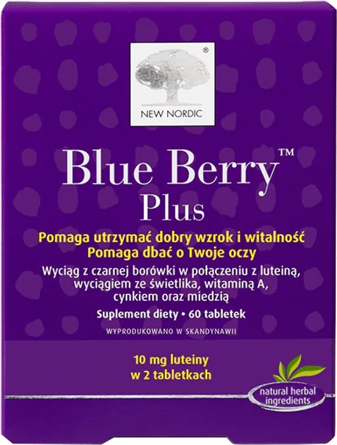 Дієтична добавка New Nordic Blue Berry Plus 60 таблеток (5021807487400) - зображення 1