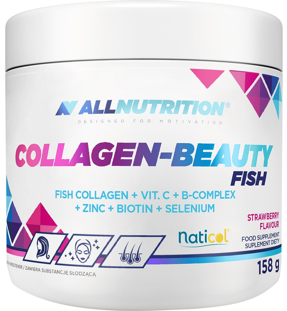 Suplement diety AllNutrition Collagen-Beauty Fish Smak truskawkowy 158 g (5902837748245) - obraz 1