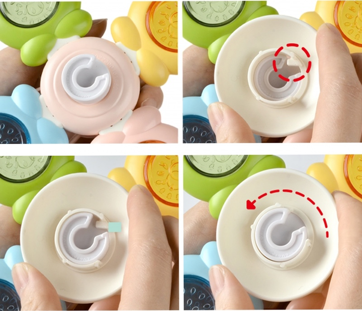 Сенсорна іграшка спінер Woopie Baby Бджола - Курча - Кролик знімні 47962 (5904326947962) - зображення 5