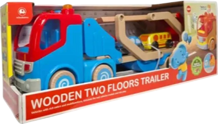 Zabawka Swede Laweta z 2 pojazdami Q12021 (5902496216628) - obraz 1