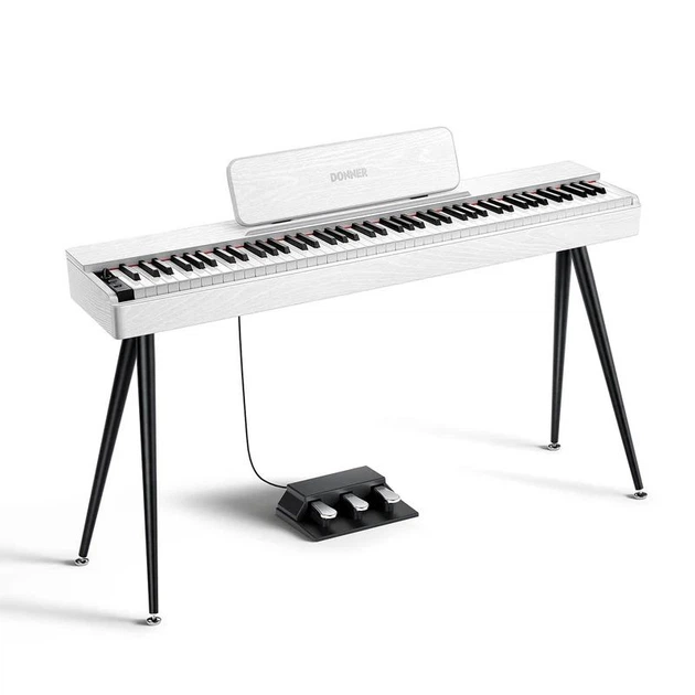 Цифровое пианино Donner OURA™ S100 WHITE (стойка, 3 педали, пюпитр, блок питания) - Фото 2 Цифровое пианино Donner OURA™ S100 WHITE (стойка, 3 педали, пюпитр, блок питания) - изображение 2
