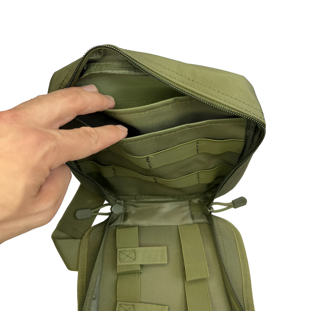 Тактическая аптечка на бедро олива военный подсумок с креплением MOLLE - изображение 5