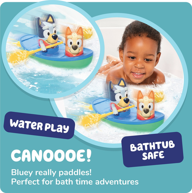 Набір іграшок для ванної Tomy Toomies Bluey Каяк з веслами (5011666736702) - зображення 4