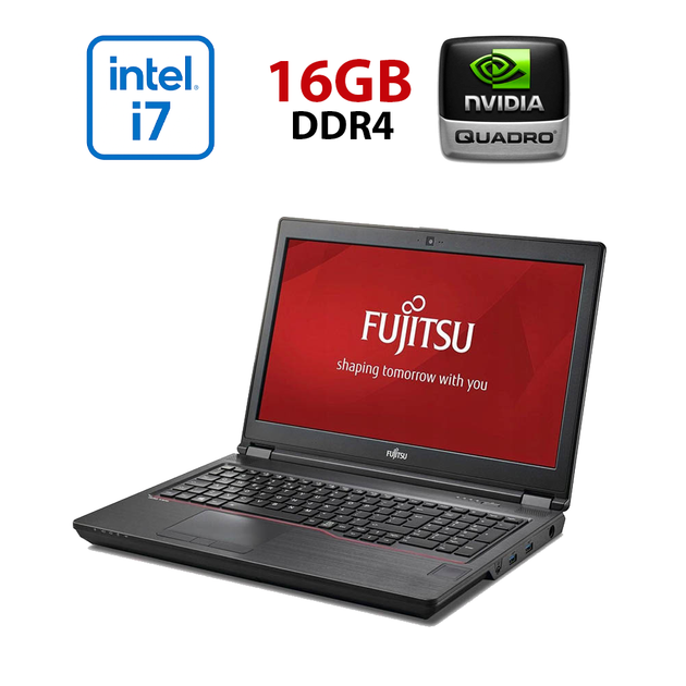 Мобильная рабочая станция Fujitsu Celsius H780 / 15.6" (1920x1080) IPS / Intel Core i7-8750H (6 (12) ядер по 2.2 - 4.1 GHz) / 16 GB DDR4 / 240 GB SSD / nVidia Quadro P2000, 4 GB GDDR5, 128-bit / WebCam / 4G б/у - Фото 1 Мобильная рабочая станция Fujitsu Celsius H780 / 15.6" (1920x1080) IPS / Intel Core i7-8750H (6 (12) ядер по 2.2 - 4.1 GHz) / 16 GB DDR4 / 240 GB SSD / nVidia Quadro P2000, 4 GB GDDR5, 128-bit / WebCam / 4G б/у - изображение 1