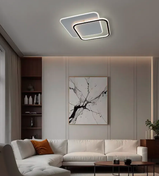 Управляемая светодиодная люстра Esllse STANDART 2S 65W 475x475x50мм черно-белая - Фото 6 Управляемая светодиодная люстра Esllse STANDART 2S 65W 475x475x50мм черно-белая - изображение 6