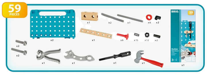 Warsztat z narzędziami Brio 34596 Builder (7312350345964) - obraz 10