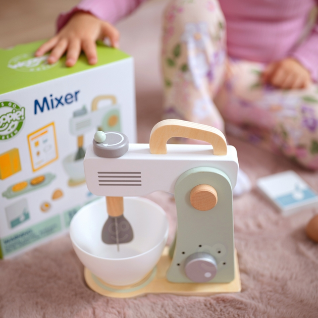 Дерев'яний міксер Woopie GREEN Кухонний блендер з аксесуарами 11 елементів (5906280653491) - зображення 4