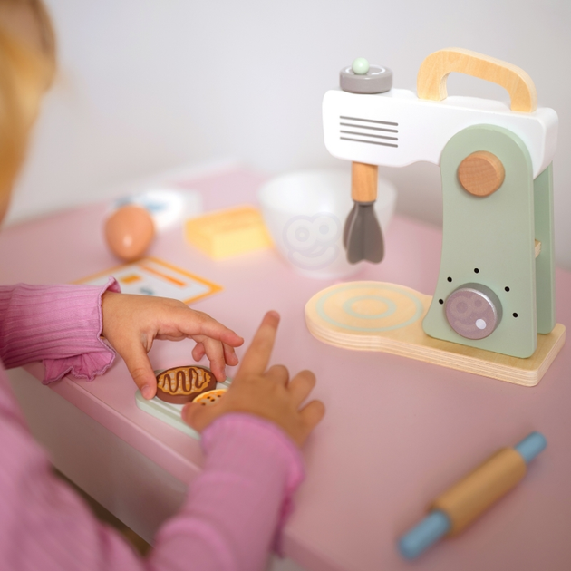 Дерев'яний міксер Woopie GREEN Кухонний блендер з аксесуарами 11 елементів (5906280653491) - зображення 7