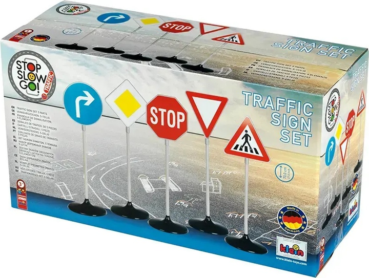 Ігровий набір Klein Дорожні знаки великі 5 шт 2980 (4009847029805) - зображення 5