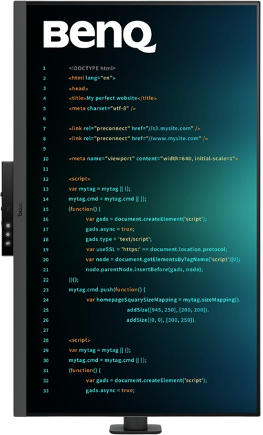 Монітор 31.5" BENQ RD320UA (9H.LMTLA.TBE) - зображення 2