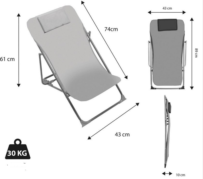 Розкладний шезлонг Arditex Мінні Маус 43 x 66 x 61 см (8430957161226) - зображення 2