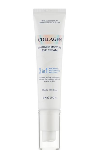 Осветляющий крем для век с коллагеном Enough Collagen 3 in 1 Whitening Moisture Eye Cream, 30 мл - Фото 1 Осветляющий крем для век с коллагеном Enough Collagen 3 in 1 Whitening Moisture Eye Cream, 30 мл - изображение 1