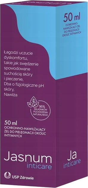 Żel USP Zdrowie Jasnum Inticare ochronno-nawilżający do pielęgnacji okolic intymnych 50 ml (5904569250379) - obraz 2