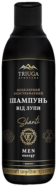 Мицеллярный безсульфатный шампунь против перхоти - Triuga Shanti Men Enerdy 550ml (1532835-44016090) - Фото 1 Мицеллярный безсульфатный шампунь против перхоти - Triuga Shanti Men Enerdy 550ml (1532835-44016090) - изображение 1