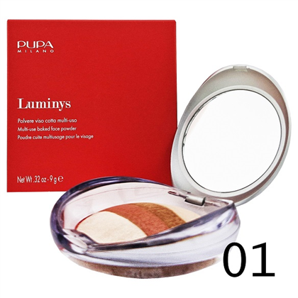 Пудра-румяна для лица Pupa Luminys Baked All Over 01 - Stripes Rose 9 г - изображение 2