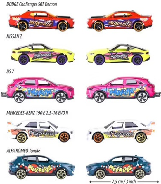 Набір моделей автомобілів Simba Majorette Graffiti 5 шт. (3467452077634) - зображення 5