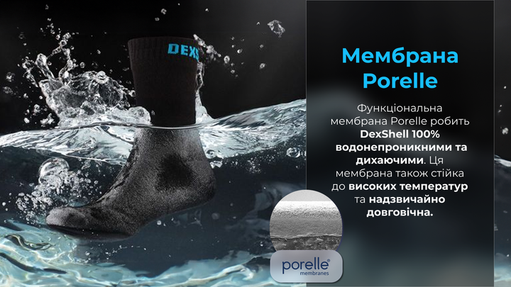 Носки водонепроницаемые Dexshell Ultra Thin Crew BLK Черный размер S (AI1704) - Фото 4 Носки водонепроницаемые Dexshell Ultra Thin Crew BLK Черный размер S (AI1704) - изображение 4