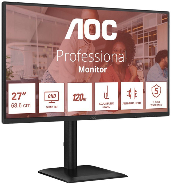 Monitor 27" AOC Q27E4U (4038986182812) - obraz 2