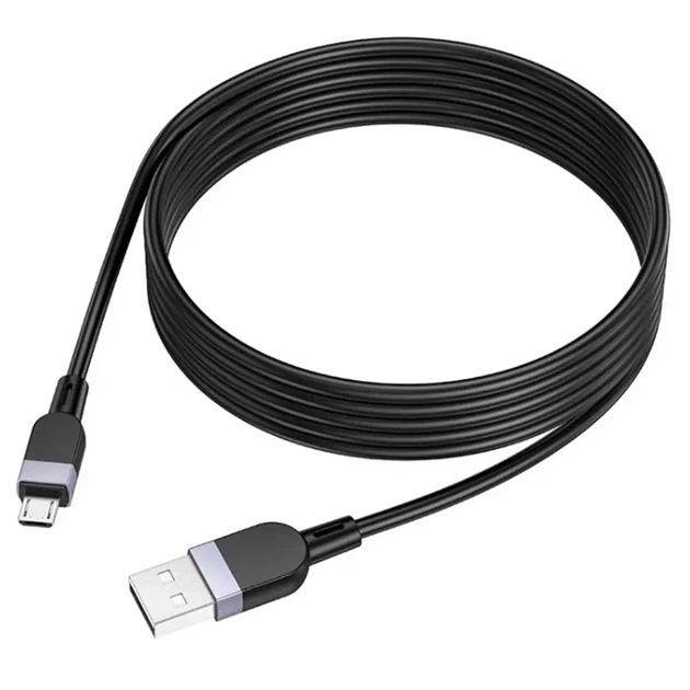 Кабель HOCO USB to Micro X109 silicone 2,4A 2m чорний - зображення 3
