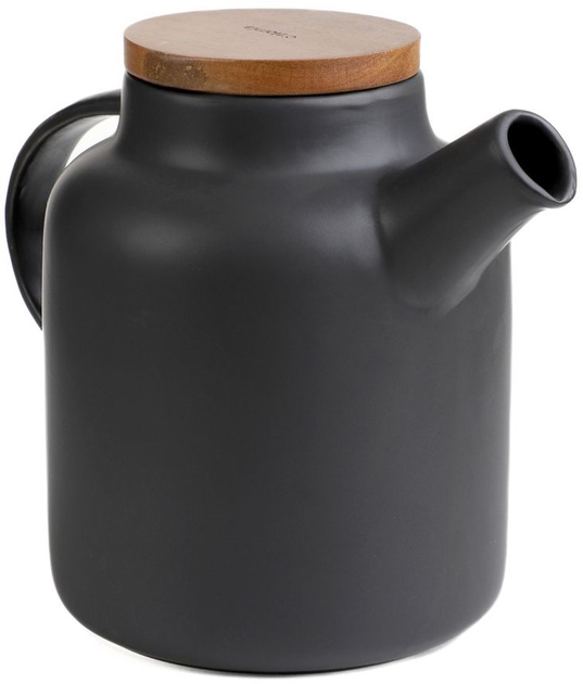 Глечик Homla Poline з акацієвою кришкою Чорний 1 л (5904183875569) - зображення 5