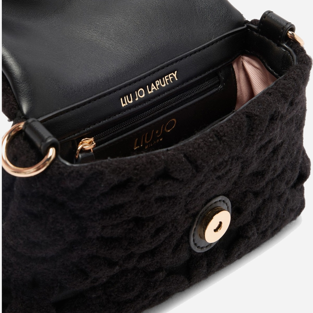 Сумка крос-боді через плече жіноча тканинна маленька Liu Jo AF5269J0417 22222 Чорна (800070345593) - зображення 7