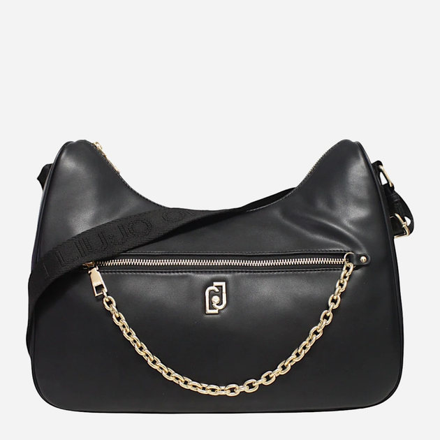 Сумка багет жіноча зі штучної шкіри середня Liu Jo AF5322E0077 22222 Чорна (800070345619) - зображення 1