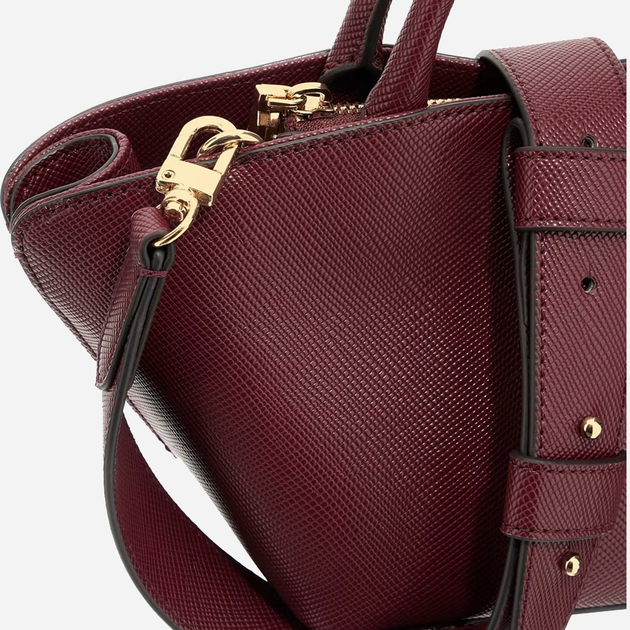 Torebka crossbody damska mała Guess Bolena HWZG9207760 Bordowa (800070344434) - obraz 3