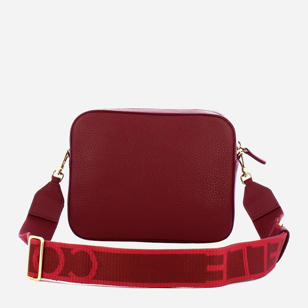 Torebka crossbody damska ze skóry naturalnej mała Coccinelle Tebe E5MN555M301 R52 Bordowa (800070345985) - obraz 2