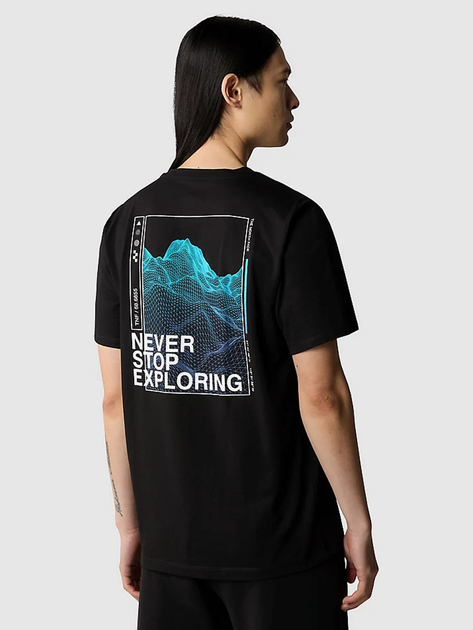 Koszulka męska długa The North Face M Foundation Graphic Tee S/S NF0A86XHOGF1 L Czarna (800070321542) - obraz 2