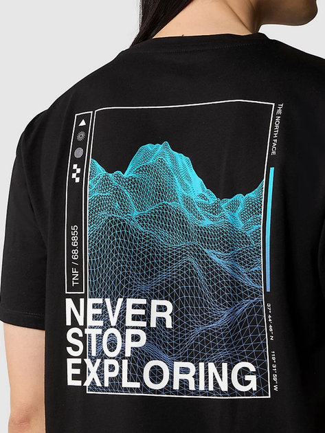 Koszulka męska długa The North Face M Foundation Graphic Tee S/S NF0A86XHOGF1 S Czarna (800070321544) - obraz 4