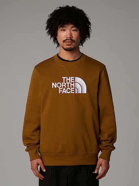Bluza bez kaptura męska The North Face M Drew Peak NF0A89EK1OB1 XL Brązowa (800070329385) - obraz 1