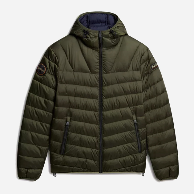 Kurtka przejściowa męska z kapturem Napapijri Aerons NP0A4GJOGE41005 M Zielona (800070311915) - obraz 8