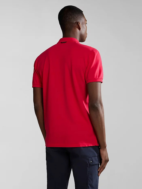 Поло довге чоловіче Napapijri E-Amundsen NP0A4H6AR251 L Червоне (800070320826) - зображення 2