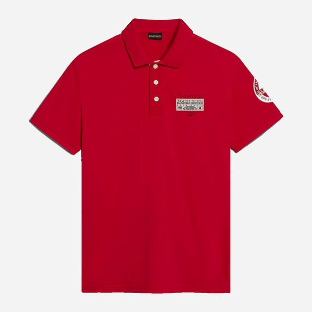 Поло довге чоловіче Napapijri E-Amundsen NP0A4H6AR251 L Червоне (800070320826) - зображення 5