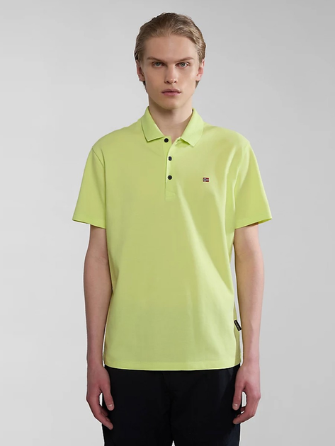 Koszulka polo męska Napapijri Ealis NP0A4H8BY1I1 S Limonkowa (800070320857) - obraz 1
