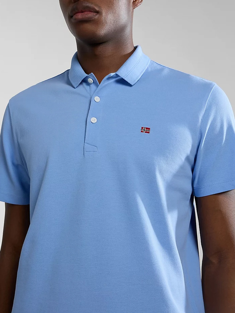 Koszulka polo męska Napapijri Ealis NP0A4H8BI001 XL Niebieska (800070320849) - obraz 4