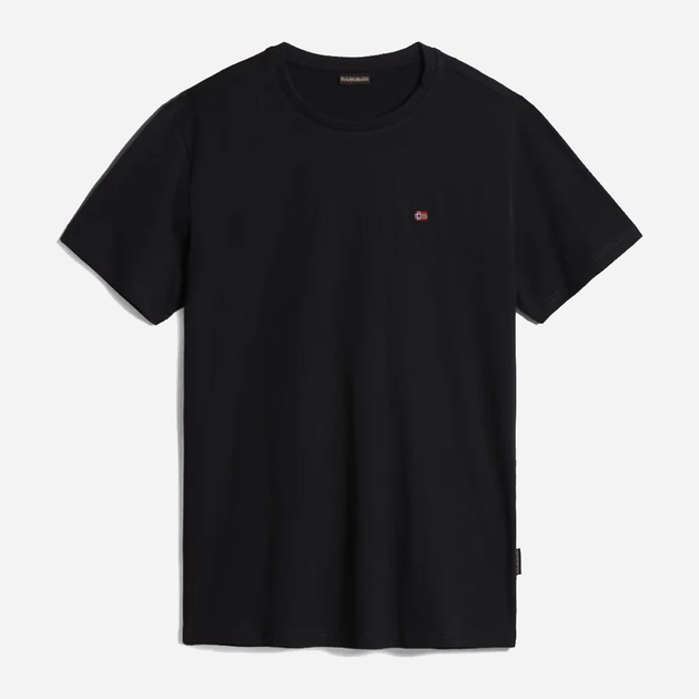 Футболка бавовняна довга чоловіча Napapijri Salis NP0A4H8D0411 L Чорна (800070311966) - зображення 5