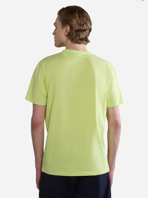 Футболка бавовняна довга чоловіча Napapijri Salis NP0A4H8DY1I1 S Лаймова (800070320868) - зображення 2