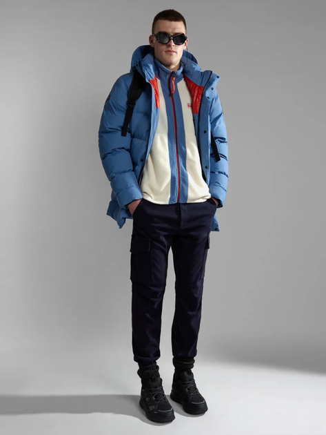 Толстовка на флісі на блискавці чоловіча Napapijri T-Anderby NP0A4HDRNS51002 S Біла (800070311988) - зображення 3