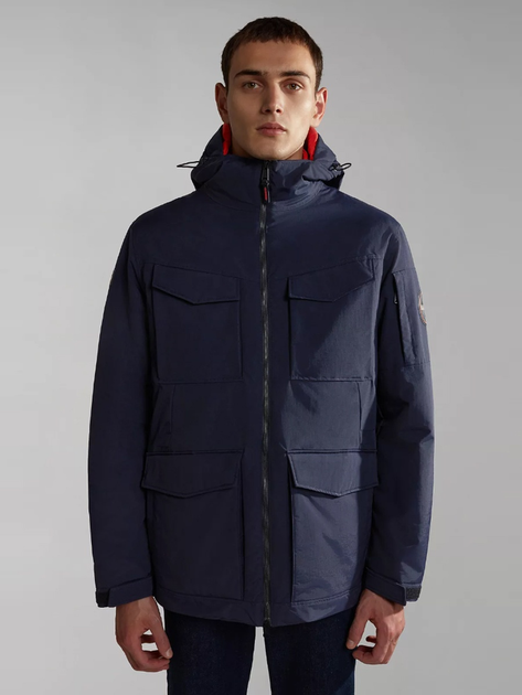 Куртка демісезонна з капюшоном чоловіча Napapijri 20-22 NP0A4HEK1761002 XL Темно-синя (800070311994) - зображення 1