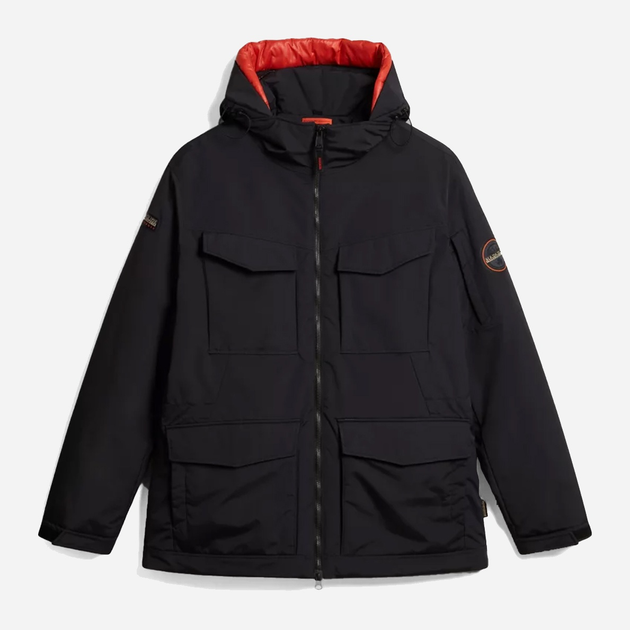Куртка демісезонна з капюшоном чоловіча Napapijri 20-22 NP0A4HEK0411001 L Чорна (800070311990) - зображення 6